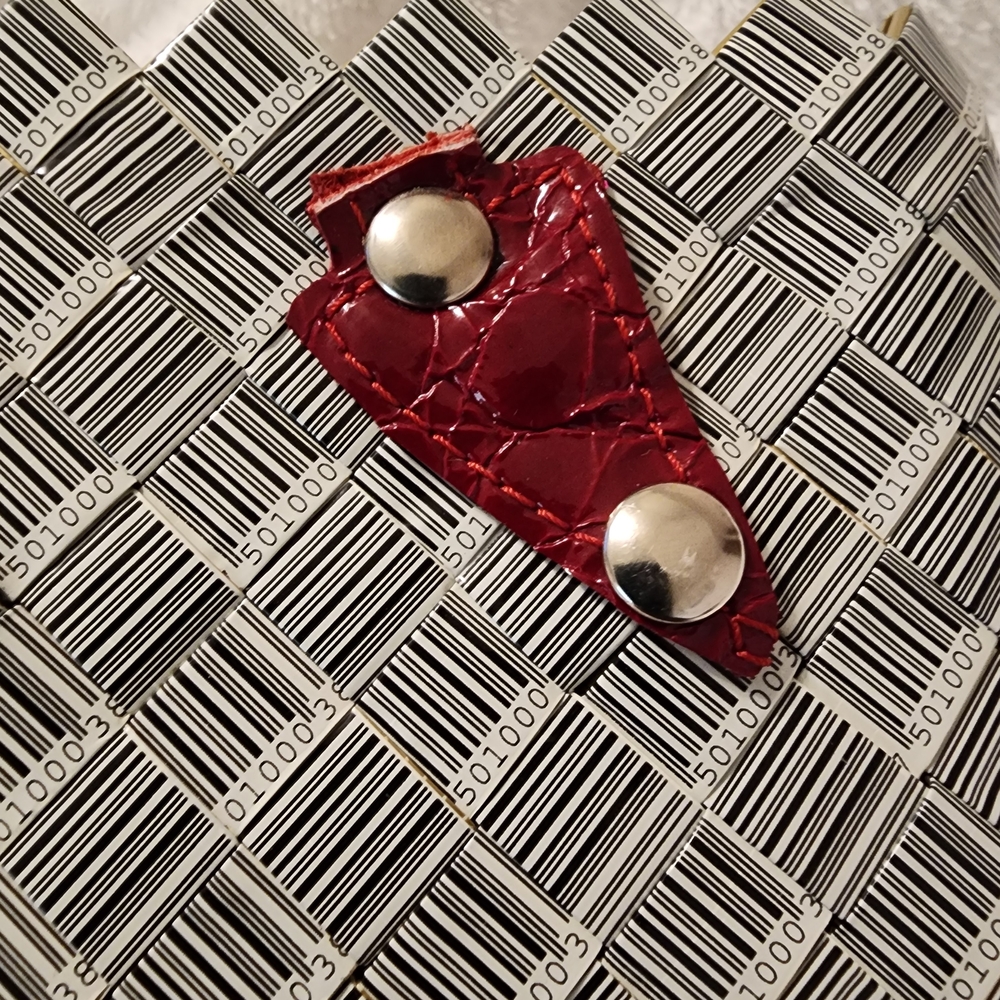 Nahui Ollin Barcode Pattern Candy Wrapper Clutch … - image 4